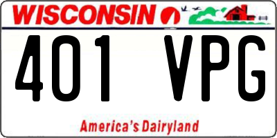 WI license plate 401VPG