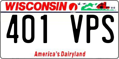 WI license plate 401VPS