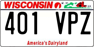 WI license plate 401VPZ