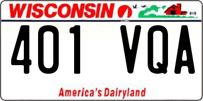 WI license plate 401VQA