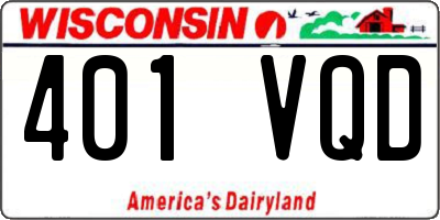 WI license plate 401VQD