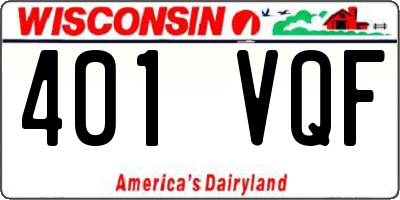 WI license plate 401VQF