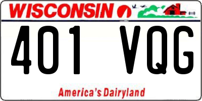 WI license plate 401VQG