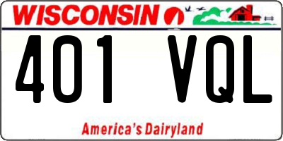 WI license plate 401VQL