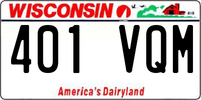 WI license plate 401VQM