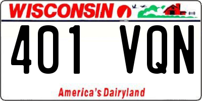 WI license plate 401VQN