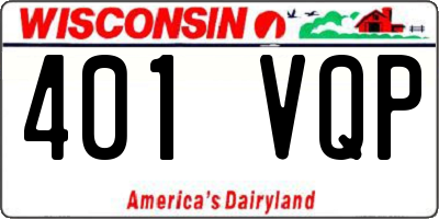 WI license plate 401VQP