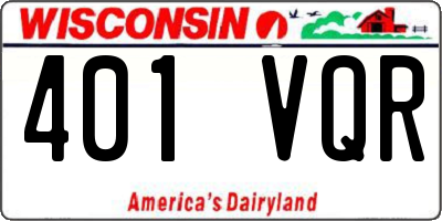 WI license plate 401VQR