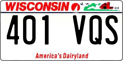 WI license plate 401VQS