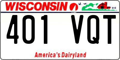 WI license plate 401VQT