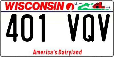 WI license plate 401VQV