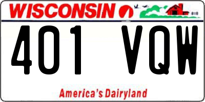WI license plate 401VQW