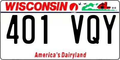WI license plate 401VQY