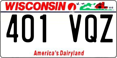 WI license plate 401VQZ