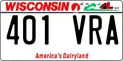 WI license plate 401VRA