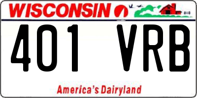 WI license plate 401VRB