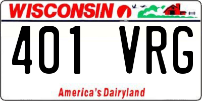 WI license plate 401VRG