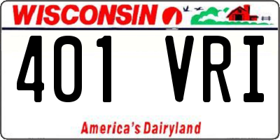 WI license plate 401VRI