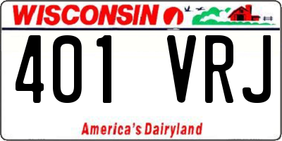 WI license plate 401VRJ