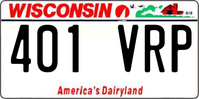 WI license plate 401VRP