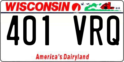 WI license plate 401VRQ