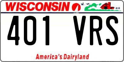 WI license plate 401VRS