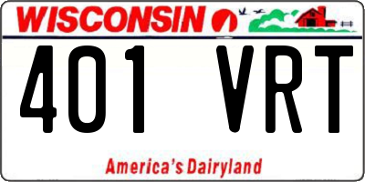 WI license plate 401VRT