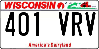 WI license plate 401VRV
