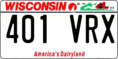WI license plate 401VRX