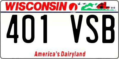 WI license plate 401VSB