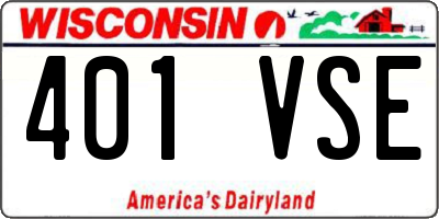 WI license plate 401VSE