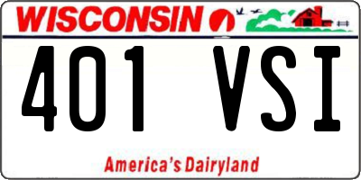 WI license plate 401VSI