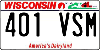WI license plate 401VSM