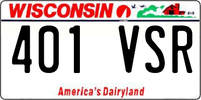 WI license plate 401VSR