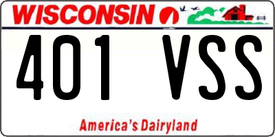 WI license plate 401VSS