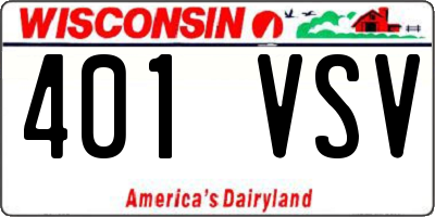 WI license plate 401VSV