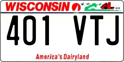 WI license plate 401VTJ