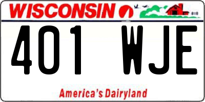 WI license plate 401WJE
