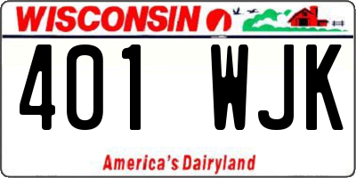 WI license plate 401WJK