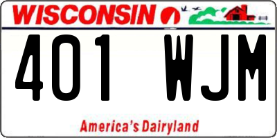 WI license plate 401WJM