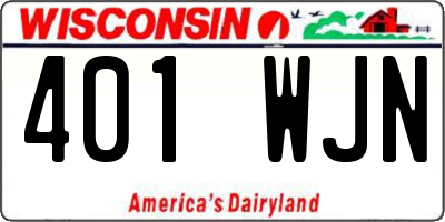 WI license plate 401WJN