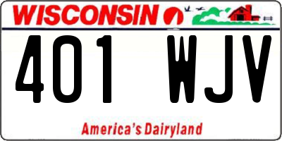 WI license plate 401WJV