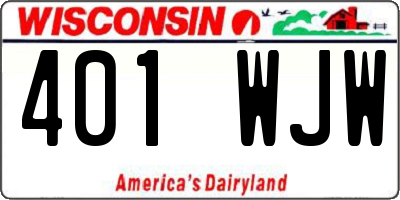 WI license plate 401WJW