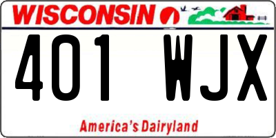 WI license plate 401WJX