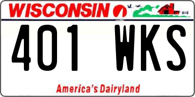 WI license plate 401WKS