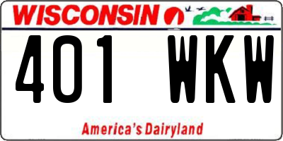 WI license plate 401WKW