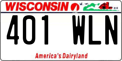 WI license plate 401WLN