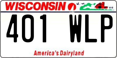 WI license plate 401WLP