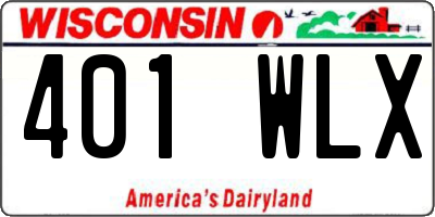 WI license plate 401WLX