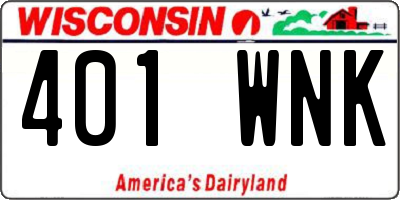 WI license plate 401WNK